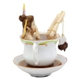 thumbnail image 4 of Ebros Magical Encounters Shocked Fairy Bathing In Tea Cup Figurine 5"H Fantasy Collectible Tea Time Fairy With Tea Bag, 4 of 5