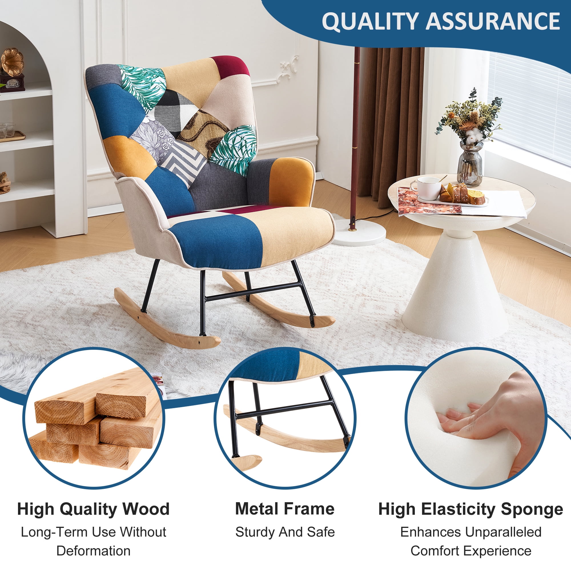 Blue nursery rocking chair sale