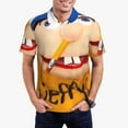 thumbnail image 2 of Lsque Sml Jeffy Pattern Golf Shirts for Men Dry Fit Print Moisture Wicking Performance Short Sleeve Polo Shirt-Medium, 2 of 7