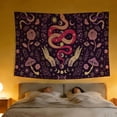 thumbnail image 6 of FLASHLUMI 60"×40" Tapestry, Purple Witchy Snake Tapestry, Decorative Wall Hanging for Bedroom Living Room Office Home Decor, 6 of 8