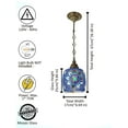 thumbnail image 2 of Angora Bennet Turkish Light - Blue | Mosaic Glass Turkish Hanging Chandelier Lamp for Home (26.38"), 2 of 5