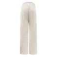 thumbnail image 5 of Bibifish Womens Pants Soft Flowy Wide Leg Drawstring Elastic High Waist Trousers Dragging Hem Comfy Wear Everyday Ladies Bottom Outfits, 5 of 5