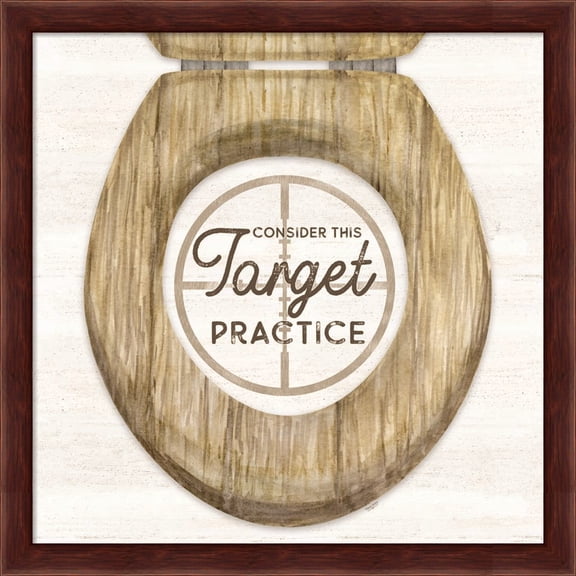 Great Art Now Bath Art IV-Target Practice by Tara Reed, Framed Wall Art, 13.25W x 13.25H