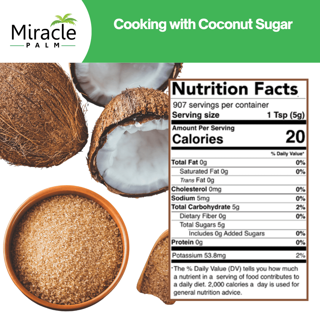 Miracle Palm Organic Coconut Sugar, Gluten Free, Non GMO, USDA Organic - 10 lbs Box (Pack of One)