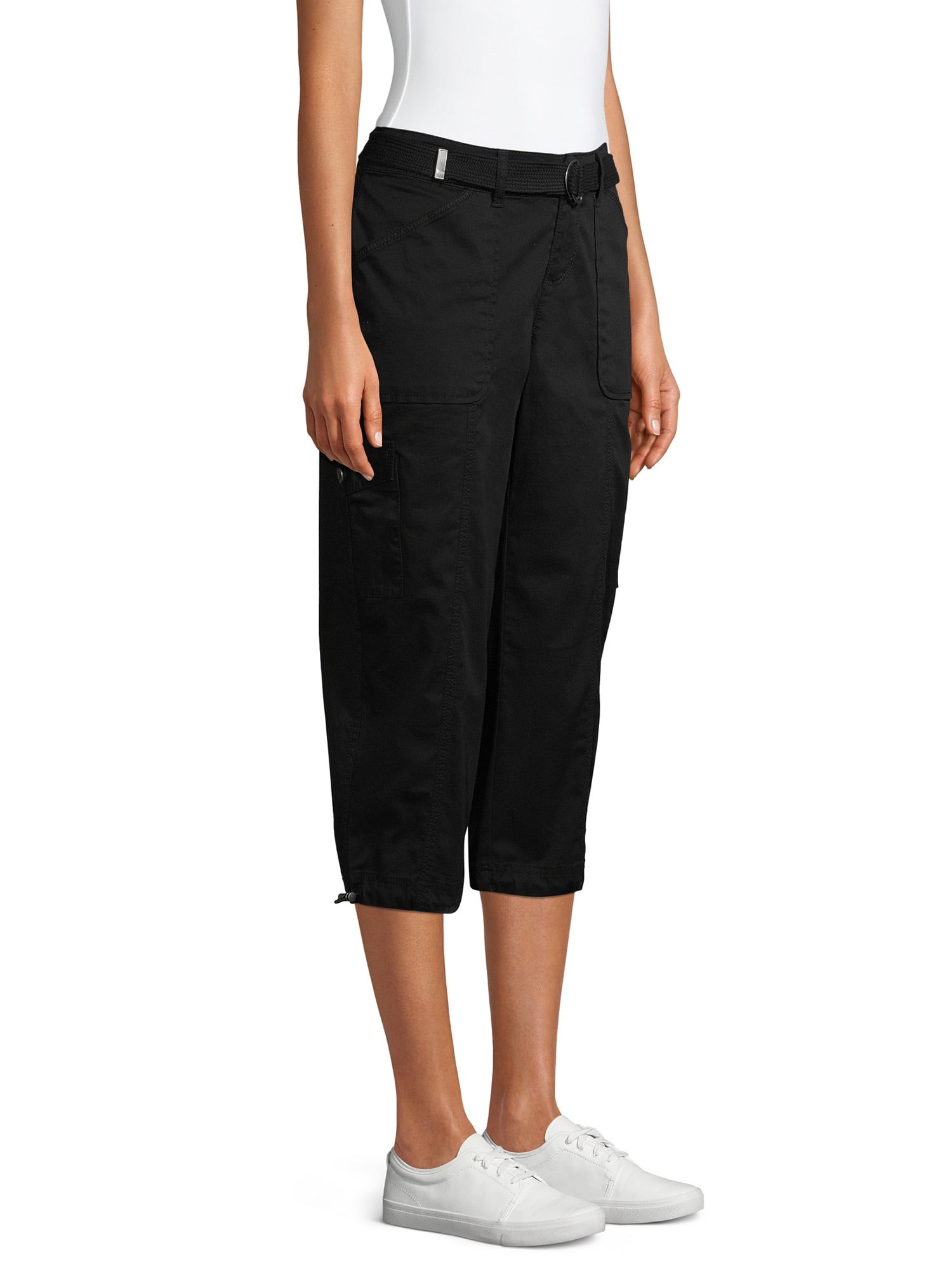 Time and Tru Belted Cargo Capri Pants 