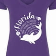 thumbnail image 4 of Inktastic Florida Cities with Dolphin Women's V-Neck T-Shirt, 4 of 5