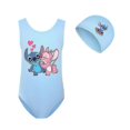 thumbnail image 1 of Lilo Stitch Kids Girls One Piece Swimsuit Swimwear Bathing Suit With Swim Cap, 1 of 2