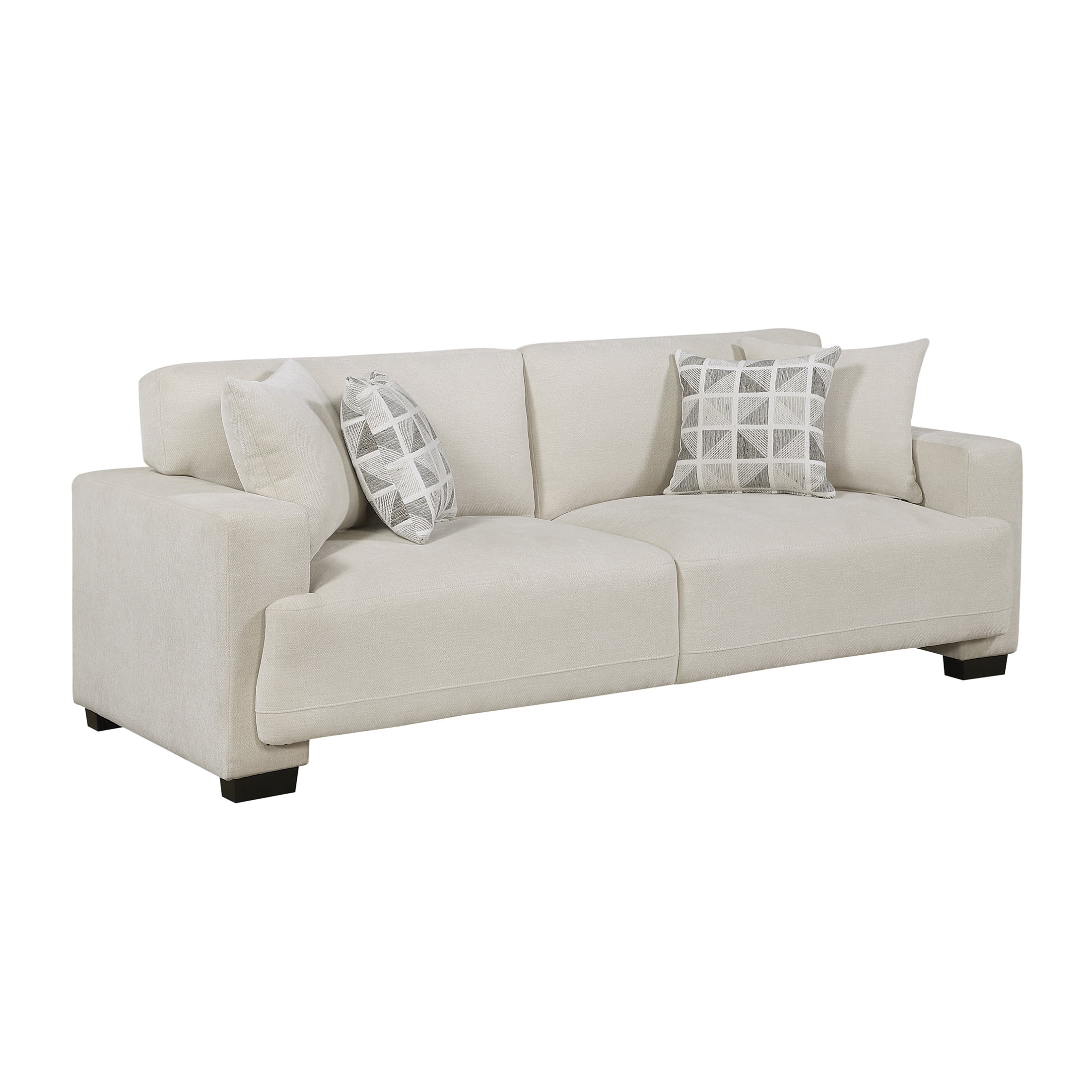 OakvillePark Tivaro Chenille Sofa with 2 Pillows, Beige