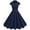 Navy, variant on LADIGASU Ladies Women Dress Short Sleeve V-Neck Slim Dress Solid Dresses