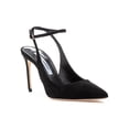 thumbnail image 2 of Brian Atwood Vicky Black Suede Fashion Pointed Toe Ankle Strap Dress Pumps (41), 2 of 4