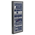 thumbnail image 3 of Stupell Industries Grey and Navy Superhero Rules Typography, 10 x 24,Design by Stephanie Workman Marrott, 3 of 5