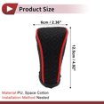 thumbnail image 4 of Cubierta de Pomo de Cambio de Marcha Única Bargains Universal para Automóvil SUV Camión RV Estilo Zipper Protector de Mango de Cambio PU Algodón Espacial Negro Rojo, 4 of 7