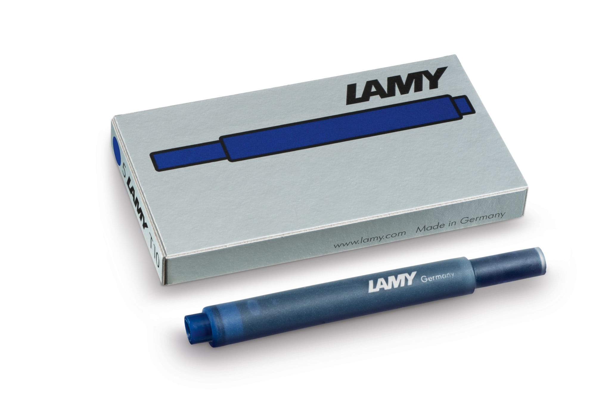 20 T10 Fountain Pen Refill Ink Cartridges for Lamy Pens Blue Black 
