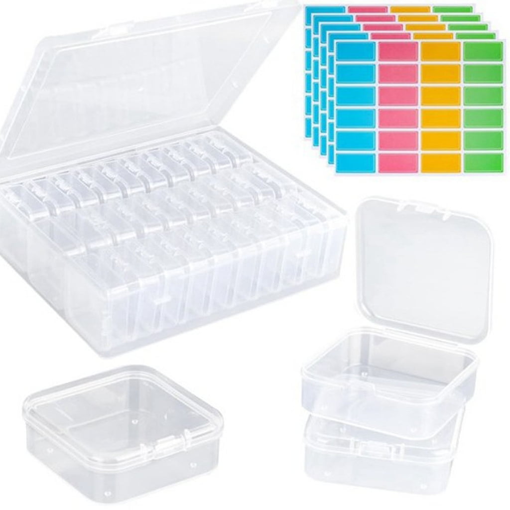 Transparent Plastic Bead Organiser Box With Multiple Compartments For Craft Supplies And Accessories Storage