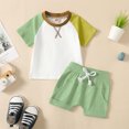 thumbnail image 5 of EnJoCho Sweat Suits Girls Size 8 Toddler Boys Short Sleeve Splicing T Shirt Tops Shorts Child Kids Gentleman Sports Beach Outfits Kids Boys Fashion Set 3-4 Years, 5 of 7