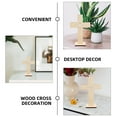 thumbnail image 6 of VORCOOL 20pcs Wooden Cross Ornament Decorative Wood Khaki Home Decoration Home Owners, 6 of 6