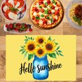 thumbnail image 2 of AshasdS Hello Sunshine Sunflower Blue Mason Jar Linen Table Mats Set of 4 12x18 inch for Spring Summer Home Table Decor, 2 of 5
