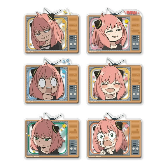 Spy X Family - Anya Forger On Tv Transparent Sticker Set