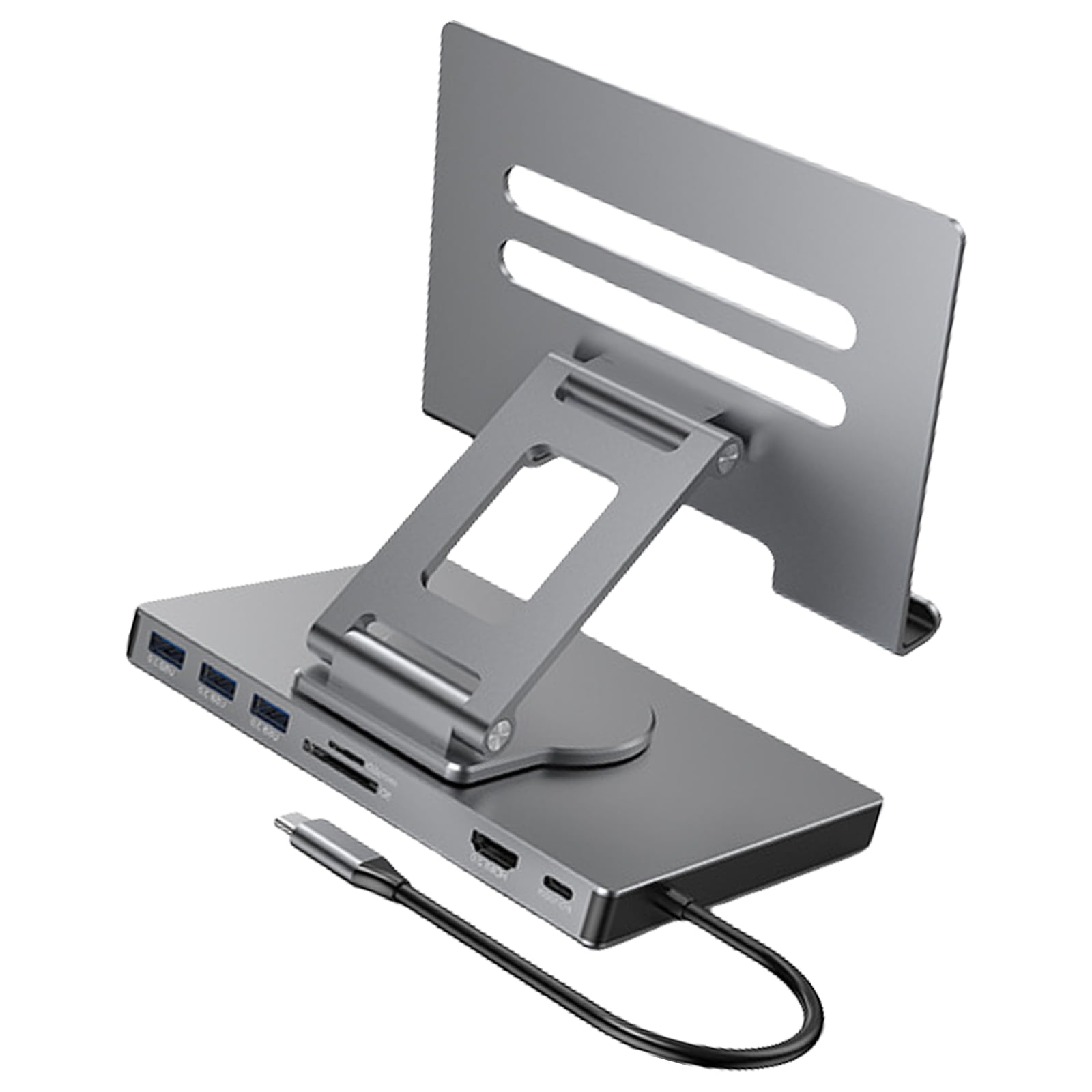 8/9 In 1 Type C Docking Station Aluminum Docking Station Laptop Stand USB3.0 Multiple Port Hubs Gigabit Ethernet Adapter