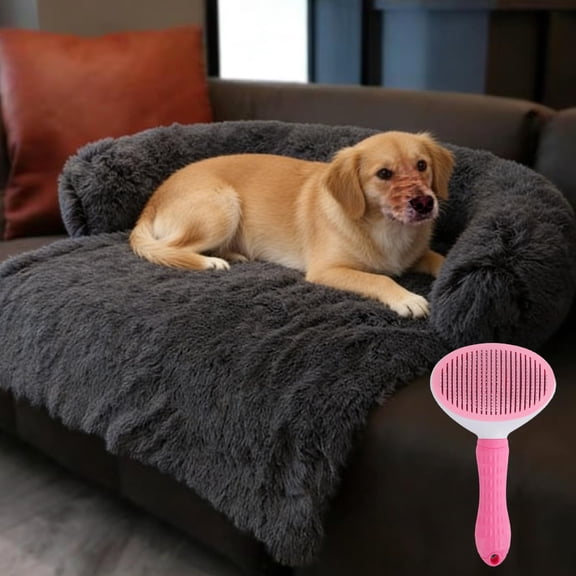 Dream Cloud Pet Sofa Bed, Calming Dog Bed Fluffy Plush Dog Mat, Luxury Sofa Bed for Dogs, with Removable Washable Cover, Dogs Couch Blanket for Couches and Sofas