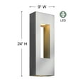 thumbnail image 6 of 1649TT-LED Hinkley Lighting Atlantis - 4 Inch 2 Light Large Outdoor Wall Lantern-Titanium Finish-Integrated LED Lamp Base Type, 6 of 7