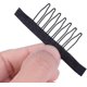thumbnail image 4 of Peines para pelucas, pinzas para pelucas de 7 dientes, dientes de acero, tela duradera de poliéster, peines para pelucas, gorros para postizos, accesorios para pelucas, herramientas (negro), 4 of 5