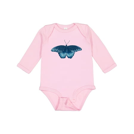 

Inktastic Beautiful Blue Butterfly Gift Baby Boy or Baby Girl Long Sleeve Bodysuit