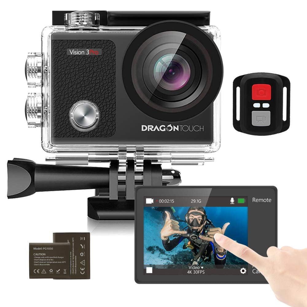 Dragon Touch 4K WiFi Action Camera 16MP Waterproof DV Camcorder with