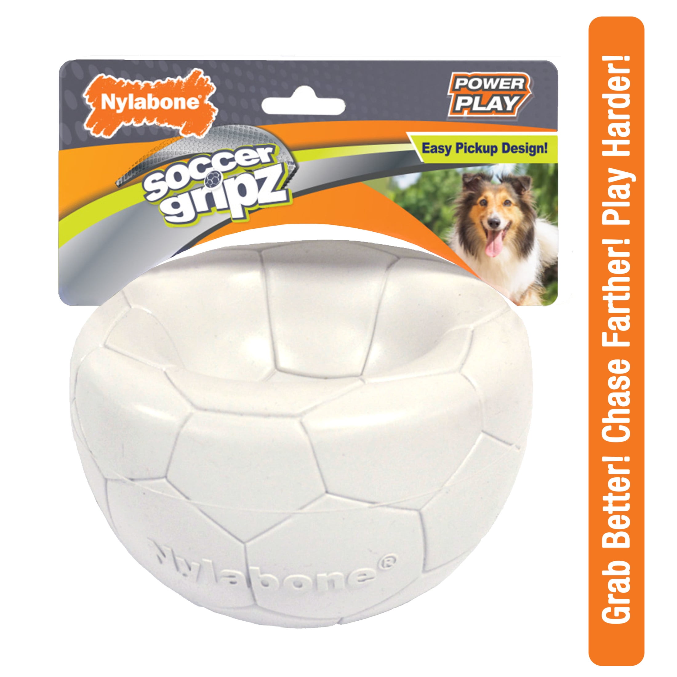 Nylabone Power Play Soccer Ball Dog Toy, Dog Balls, Squeaky Toy