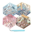 thumbnail image 2 of tasrioml 4 Sets 3D Scene Stickers Reusable Adjustable DIY Cat Cafe House Stickers Stress Relief Entertainment Decals, 2 of 7