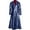 Dark Blue, variant on Men's Fashion Jacket Gothic Long Coat Soft Warm Winter Outerwear Lightweight Windproof Casual Style
