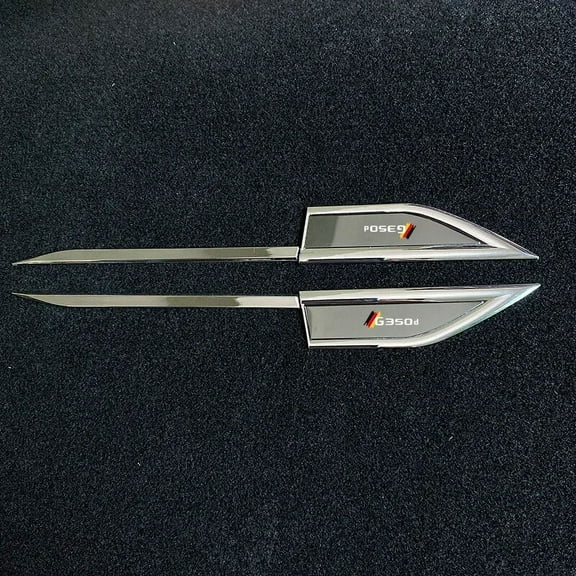 For Mercedes Benz G350d Car Exterior Metal Leaf Board Decoration Stickers Custom Laser Logo Modification Accessories 1 Pair