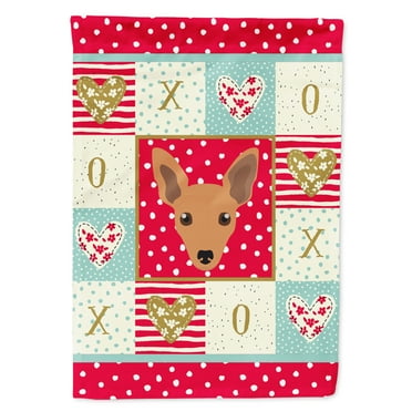Carolines Treasures CK5221GF Miniature Pinscher Love Flag Garden Size Small multicolor