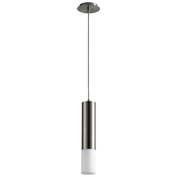 18 Inch 11.9W 120V 1 Led Glass Shade Pendant Light-Satin Nickel Finish Oxygen Lighting 3-654-124