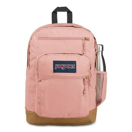 JanSport Unisex Cool Student Vegan Leather Backpack, Misty Rose