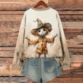 thumbnail image 4 of jjayotai Halloween Sweatshirts for Women, Graphic Funny Scarecrow Pumpkin Sweatshirts Winter Crewneck Holiday Top Pullover, 4 of 4