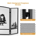 thumbnail image 3 of Spaco 55 x 29.5 Inch Fireplace Screen with Natural Scenery and Moose Pattern-Black, Fireplace Doors, Flat Panel Decorative Fireplace Screen with Modern Design, 3 of 7