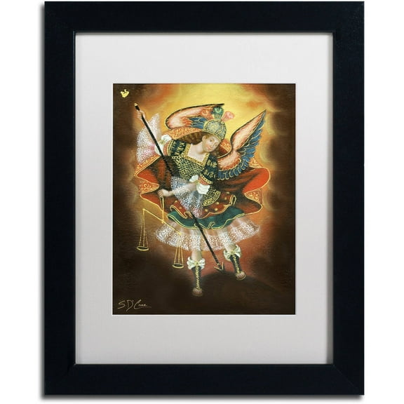 Trademark Fine Art "Angel Gabriel" Canvas Art by Masters Fine Art, White Matte, Black Frame