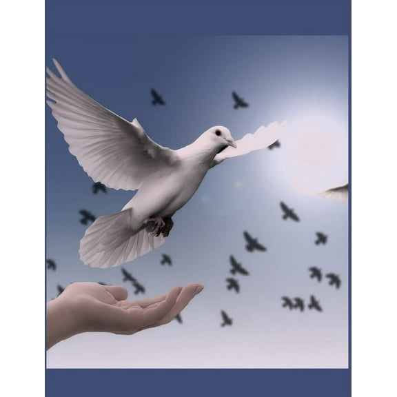 The Dove Christian Inspirational Notebook: 100 Pages 8.5" X 11" Wide Ruled Line Paper, (Paperback)