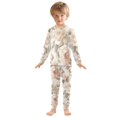 thumbnail image 6 of FORMRS Long Sleeve Top and Pants Pajama Set for Niños 2-Piece Sleepwear, Sizes 18M-8Y, Lace and Floral, 6 of 6