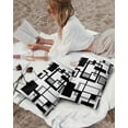 thumbnail image 3 of Pack of 2 Outdoor Pillow Covers, Geometric Black White and Gray Line Waterproof Square Throw Pillowcase Cushion Decorative Pillow Covers for Couch Patio Tent, 20x12 in, 3 of 6
