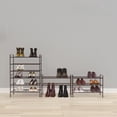 thumbnail image 5 of 3-tier Stackable Bronze Wired Grid Panel Shoe Rack, 5 of 5