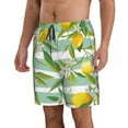 thumbnail image 2 of Kll Lemon Men'S Casual Summer Beach Shorts Hawaiian Shorts With Pockets-Xx-Large, 2 of 9