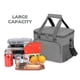 thumbnail image 2 of Lifewit Bolsa de almuerzo grande para 24 latas (15 l), lonchera aislada, bolsa de enfriamiento suave para adultos, hombres y mujeres, gris, 2 of 5