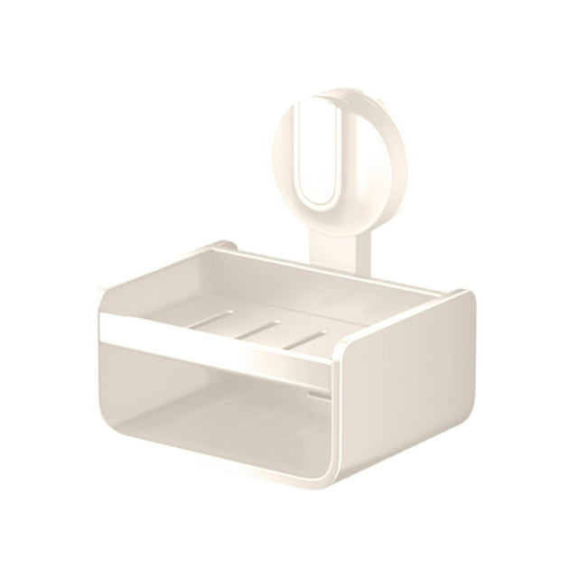 Suction Cup Soap Box Bathroom Non Perforated Wall - Mounted Space Aluminum Bathroom Storage Rack Soap Drying Box Soap Bracket