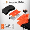 thumbnail image 5 of Razor Blade Scraper Tool - Double-Edged Cleaning Scraper with 10 Extra Metal Blades. Glass Top Stove Scraper for Oven Door,Perfect for Oven Doors, Windows, Decals, Stickers, Labels & Paint Removal, 5 of 9