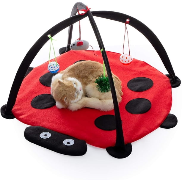 Cama para mascotas Bell Mouse Feather: cesta acolchada portátil, compacta y liviana para gatos, cachorros y perros pequeños: higiénica, antibacteriana y esponjosa