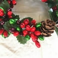 thumbnail image 3 of 2Pcs Mini Berry Wreaths 4" Berry Candle Holder Table Decoration for Christmas Valentine's Day Thanksgiving Day Dinner Party Wedding, 3 of 4