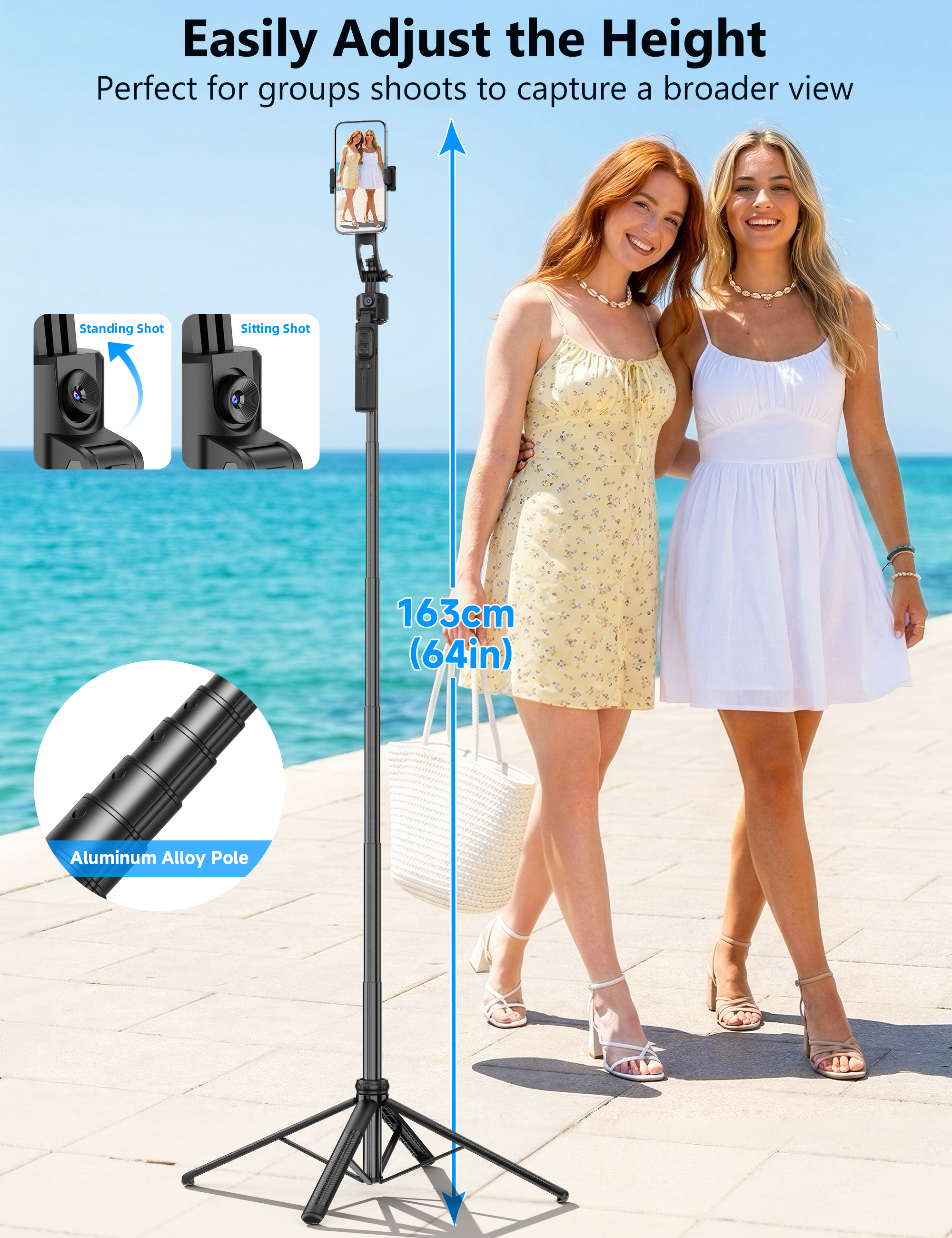 SelfieShow 64" Auto Face Tracking Tripod with Remote Control photo 5