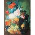 thumbnail image 2 of Unknown 19x24 White Modern Wood Framed Museum Art Print Titled - Gourds, Fruit and Flowers, 2 of 4